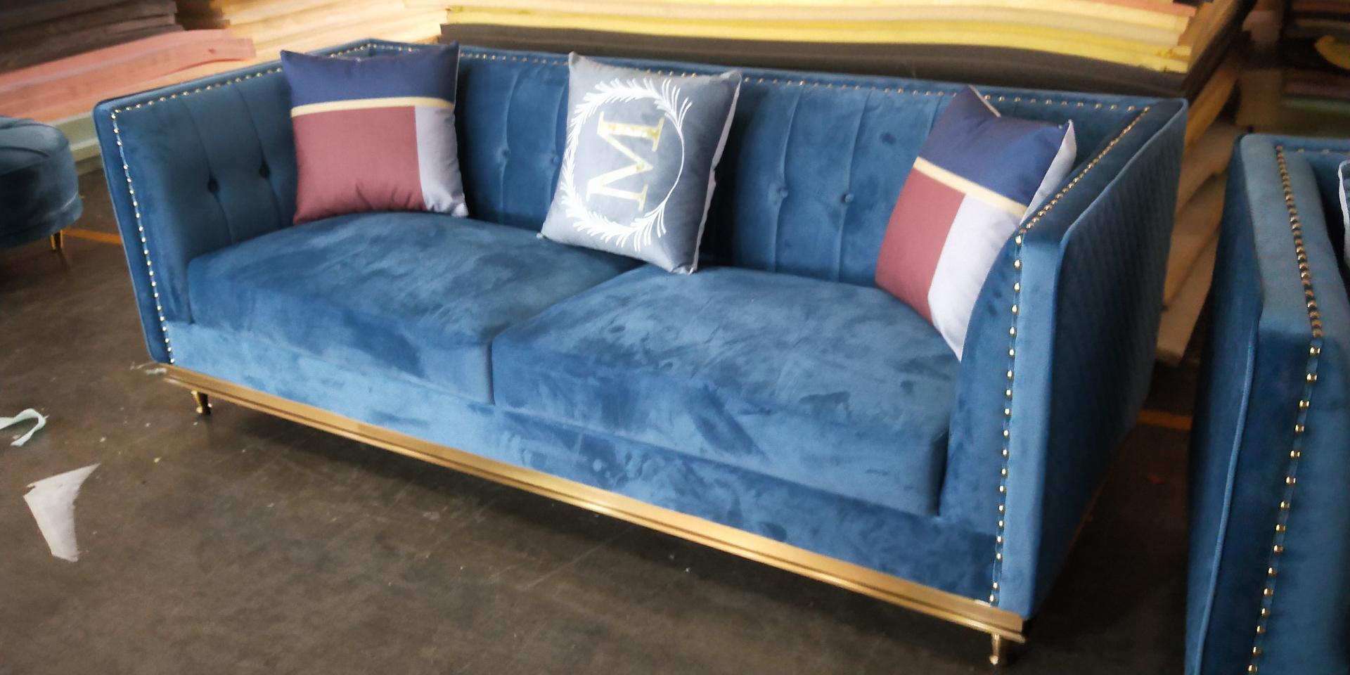   velvet modern living room comfort fashionable luxury sofa sets for home 