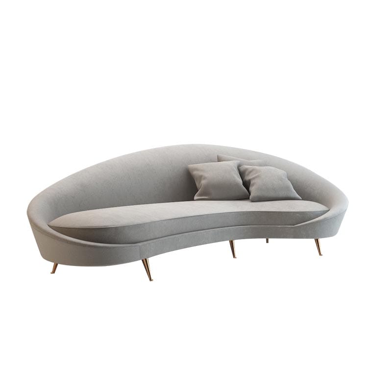North european style modern upholsteredup fabric sofa with stainless steel legs 