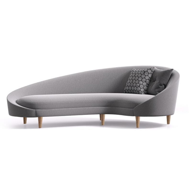 North european style modern upholsteredup fabric sofa with stainless steel legs 