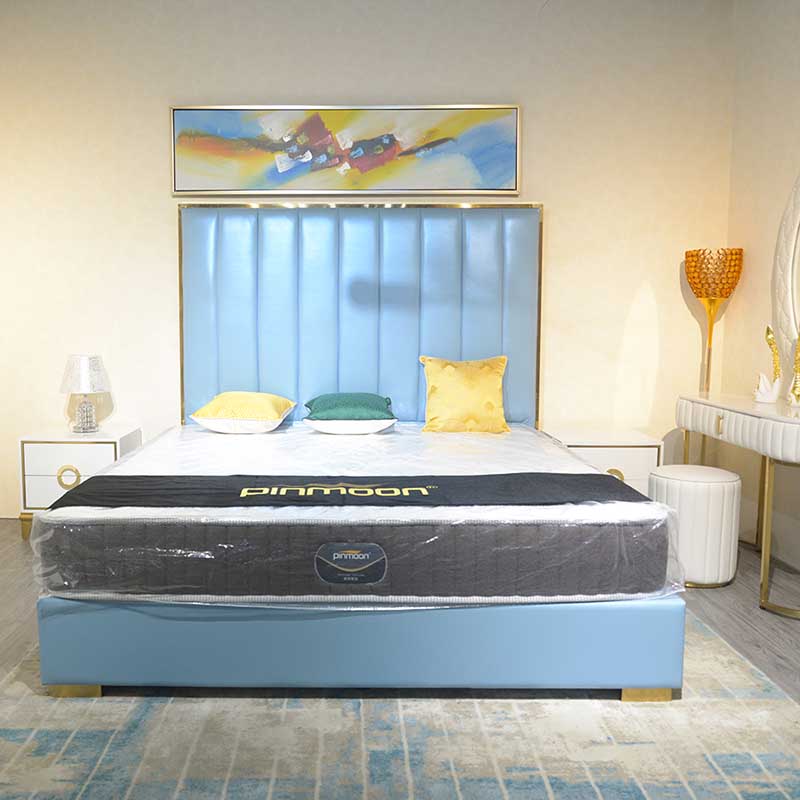 Luxury stainless steel hotel bed