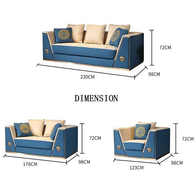 2020 latest italian fabric luxury living room furniture sofa set 