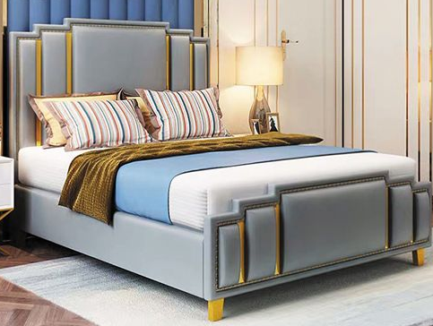 Modern luxury genuine leather beds