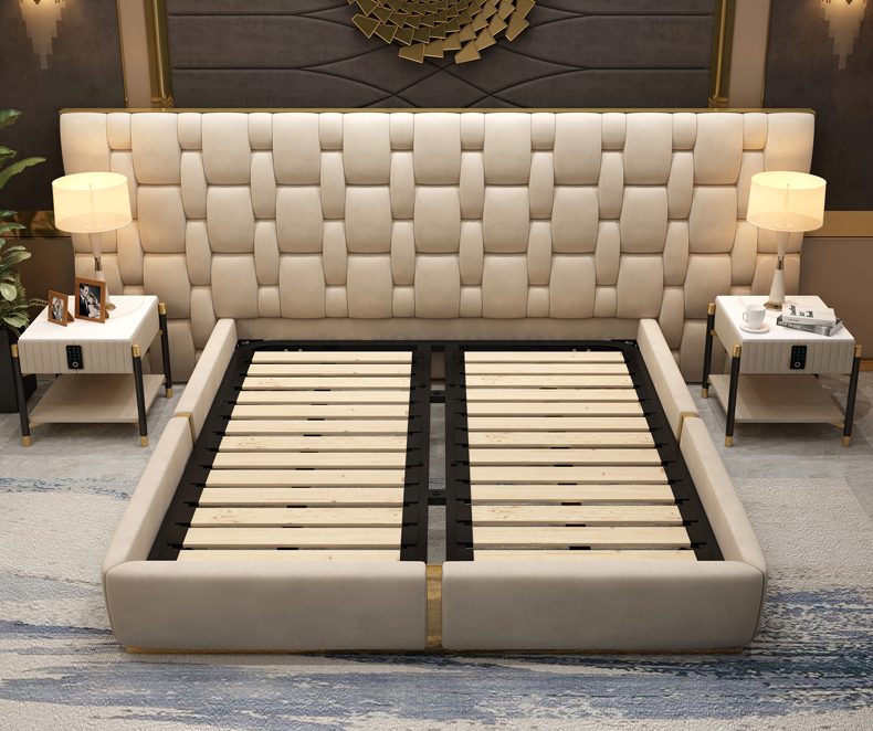 cama king de lujo modern post modern king size storage light luxury leather beds