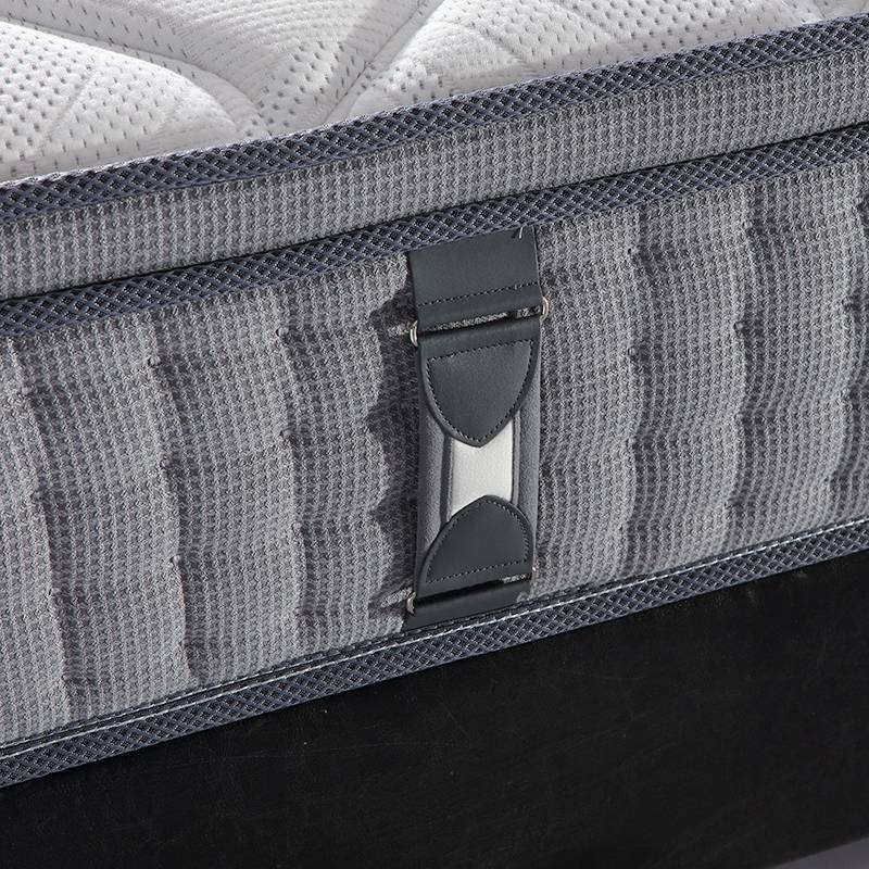 Gray knitted fabric euro top 12 inches 7 zone pocket spring king&queen mattress 