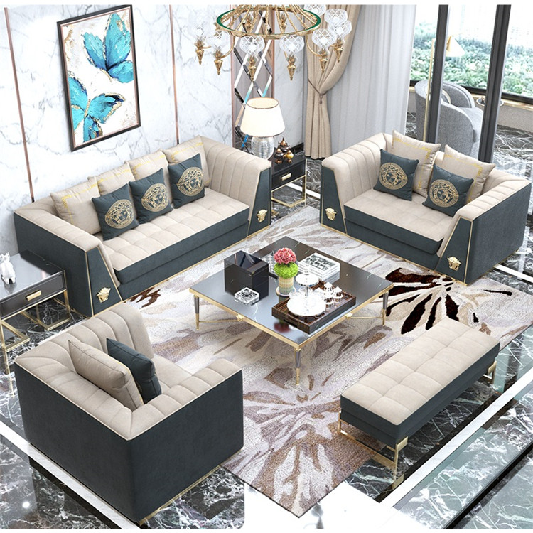 Medusa modern living room comfort fashionable luxury sofa sets for home 