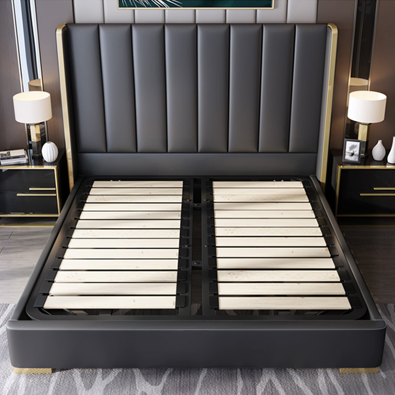 American black home adult modern luxury queen bed frame bedroom furniture design