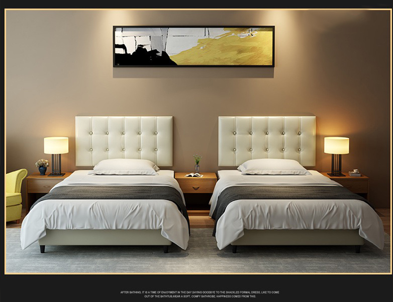 Hotel platform tufted wood upholstered twin double single queen king size 