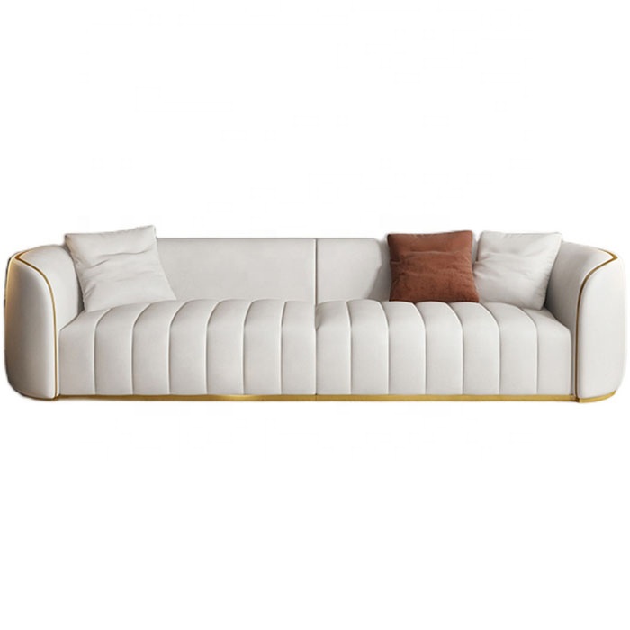 Amazon hot sale ODM italian 4 seatersmodern luxury leather sofa living room 