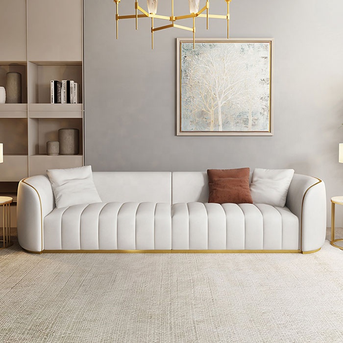 Amazon hot sale /ODM italian 4 seatersmodern luxury leather sofa living room 