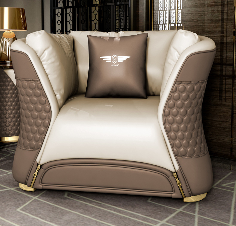  modern  luxury genuine leather 1+2+3 seaters sofa sets