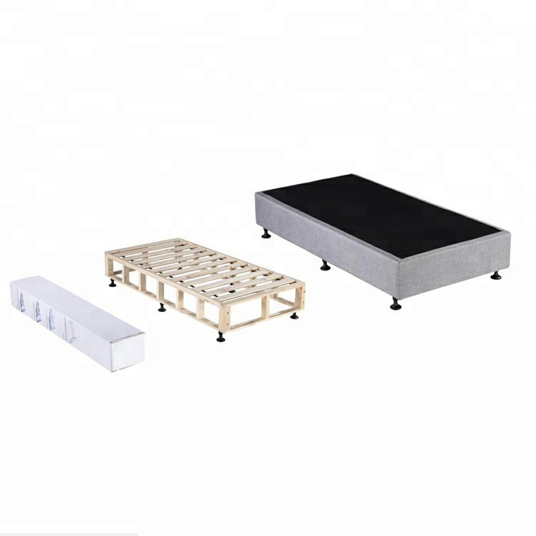  High quality single double queen king size solid pine wood platform bed frame