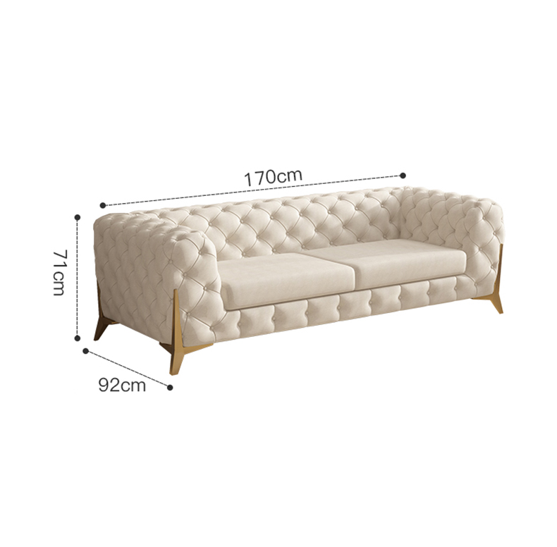 Dubai white synthetic leather post modern luxury upholstered sofa on sale 