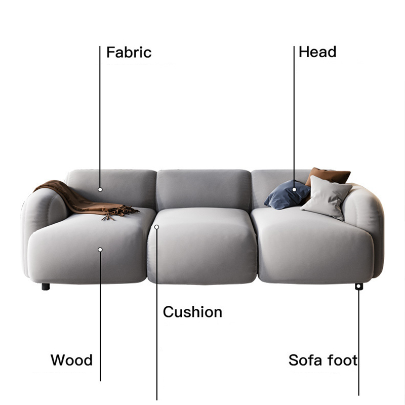 Italian simple creative fabric sofa set design manufacturer wholesale