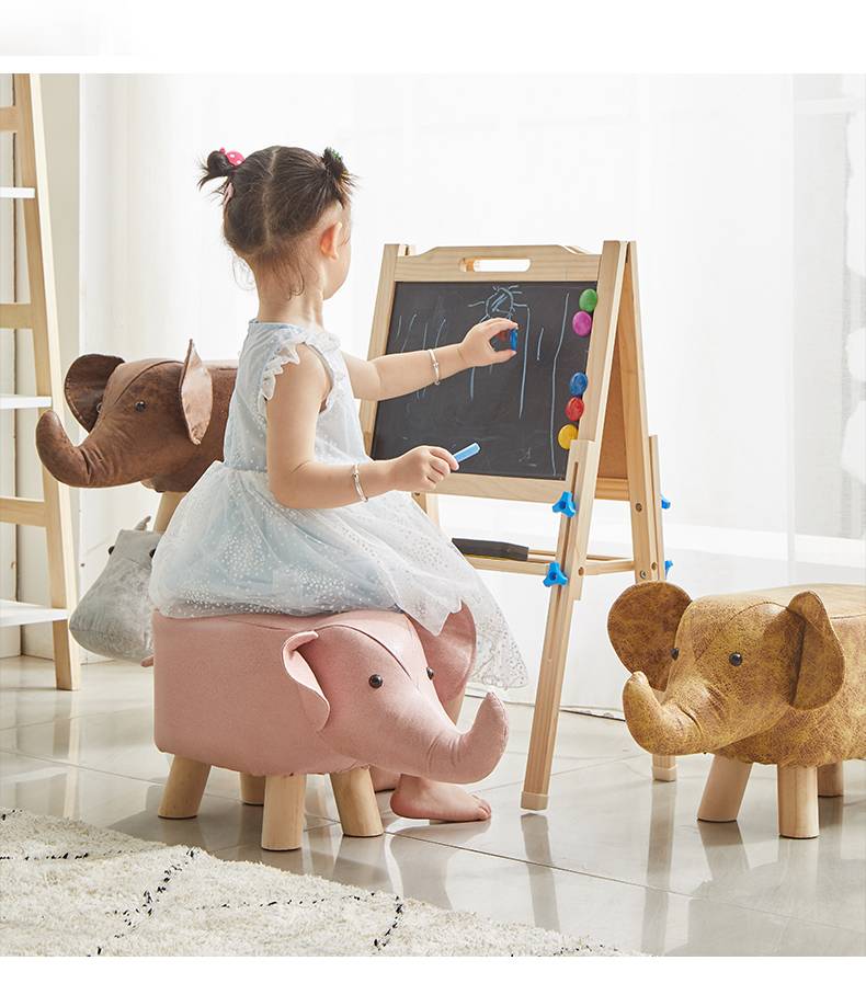 Modern design animal series ottoman stool for kids and children