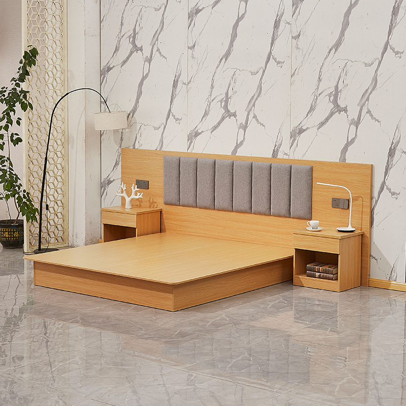 Foshan Factory Luxury Bedroom Furniture Set Star Style Modern Hotel Beds Designs