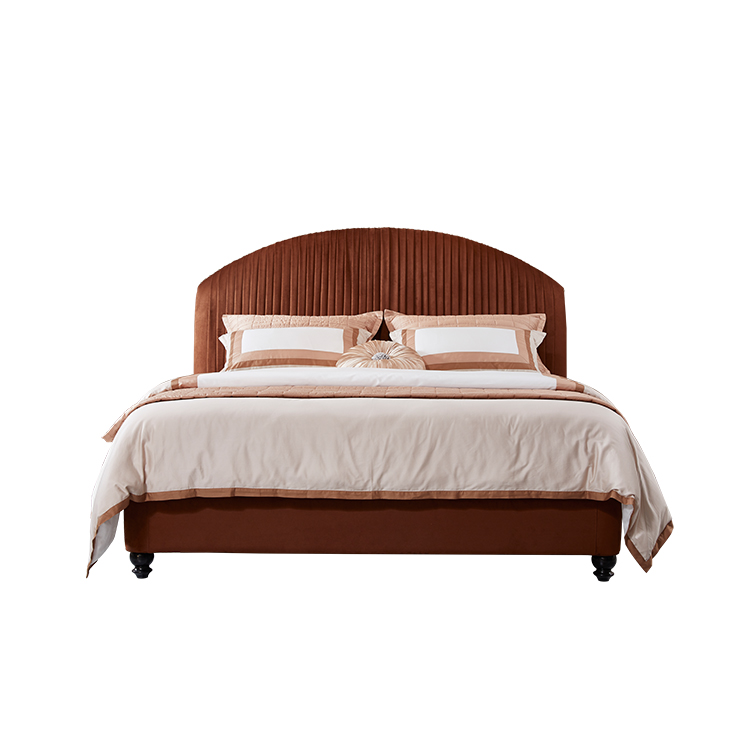 Factory directly sale modern Italian Classic leather double king size bed