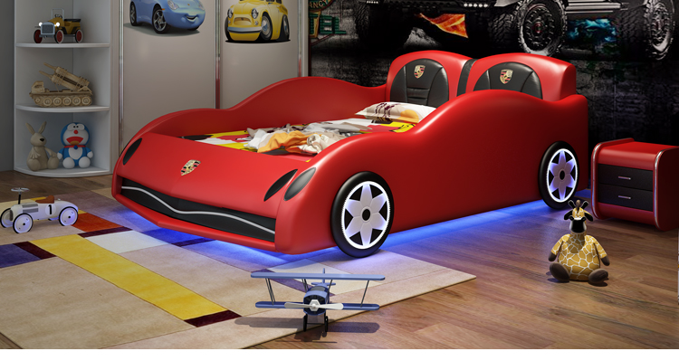 Modern princess kids' beds furniture kids twin car shape bed for kids boy 