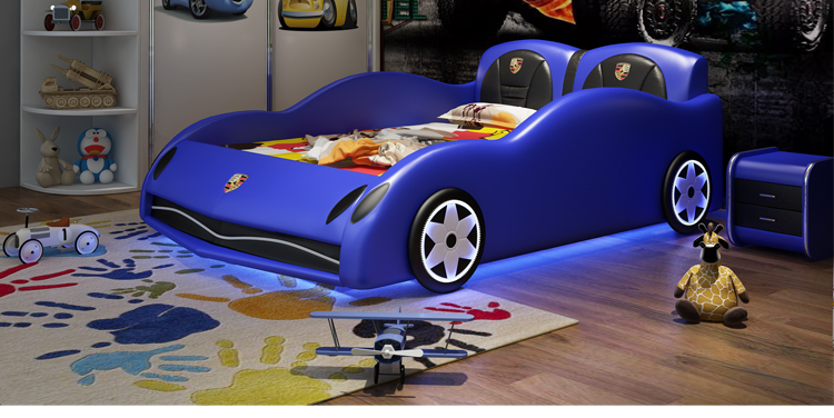Modern princess kids' beds furniture kids twin car shape bed for kids boy 