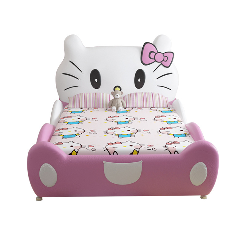 Lovely Children Beds Hello Kitty Leather Beds For Children Bedroom Furniture