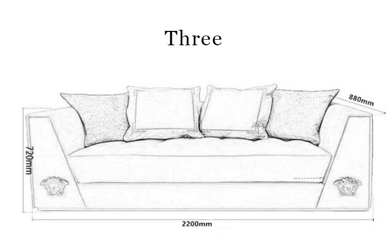 Medusa modern living room comfort fashionable luxury sofa sets for home furniture