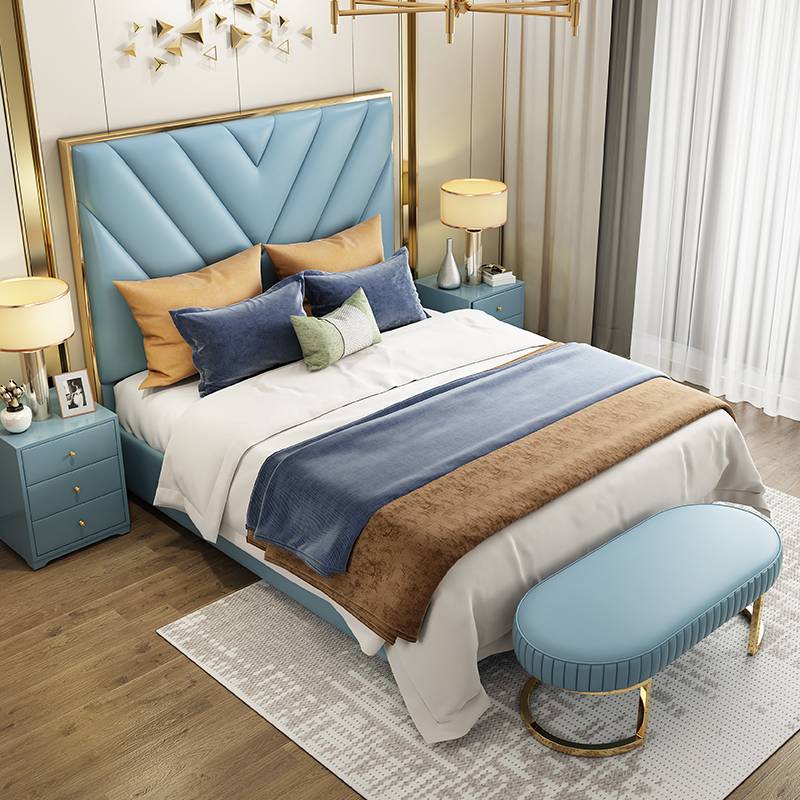 Modern Luxury Italian Latest Storage Queen King Size Bed