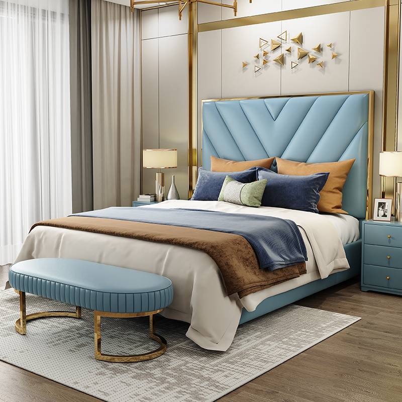 Modern Luxury Italian Latest Storage Queen King Size Bed