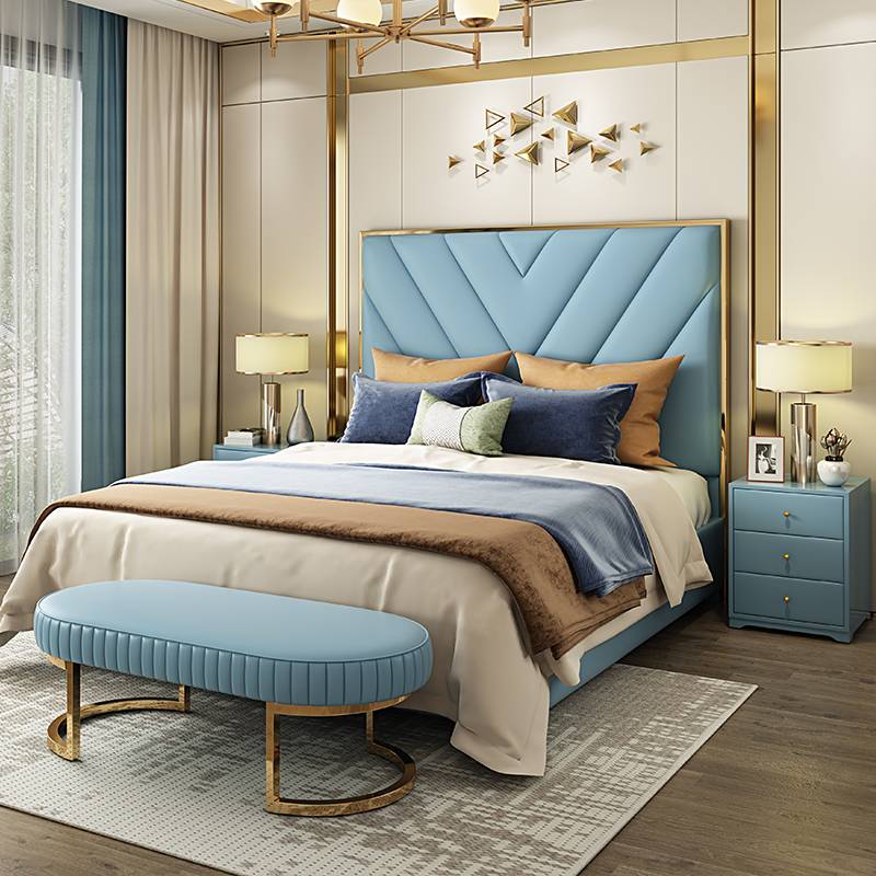 Modern Luxury Italian Latest Storage Queen King Size Bed