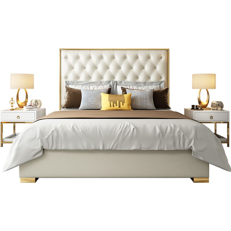 Luxury modern king size design bed for bedroom set home furniture