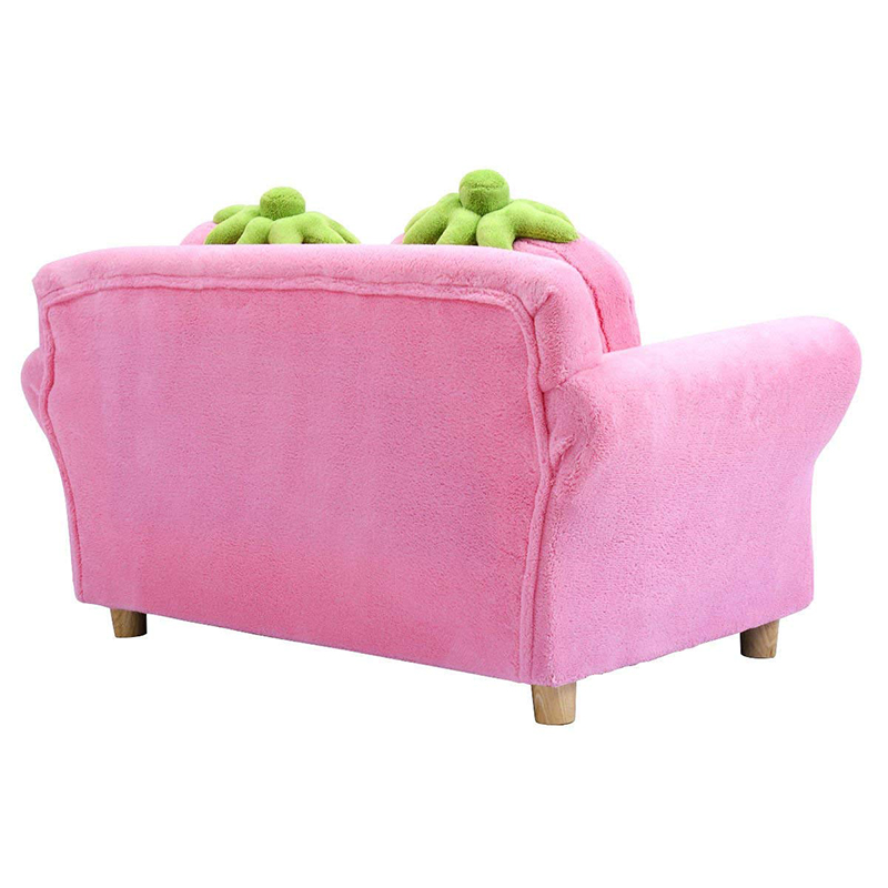 Coral Suede Children's Arm Sofa