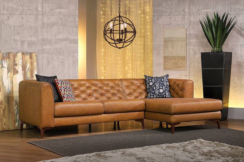 Genuine Leather Sectional Sofa Couches