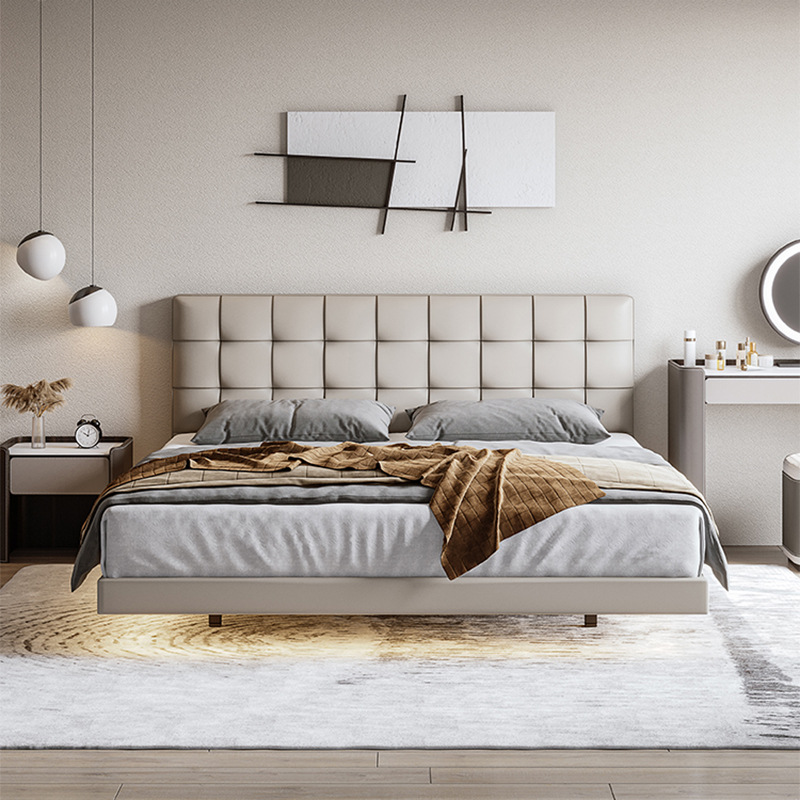 King size floating bed design