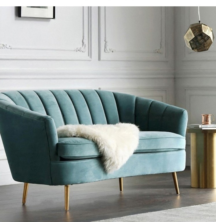 European modern style fabric sofa beauty shop leisure sofa