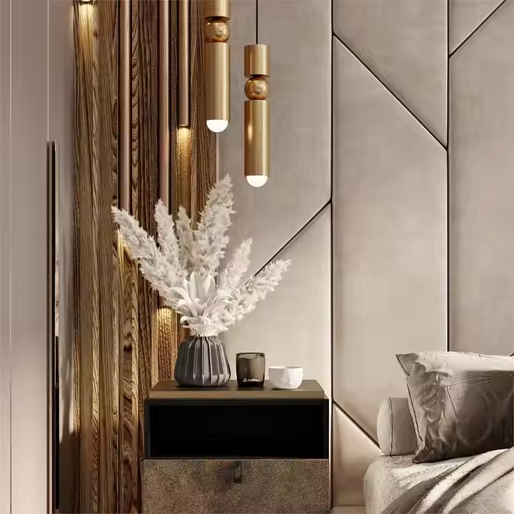 New Modern Master Bedroom with King-size Luxurious Fabrics Bed
