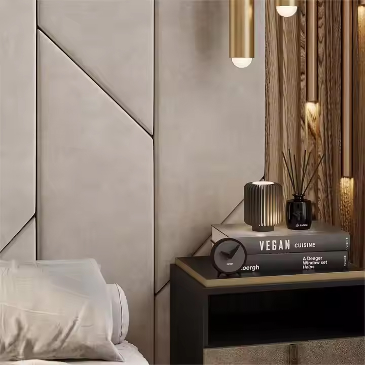 New Modern Master Bedroom with King-size Luxurious Fabrics Bed