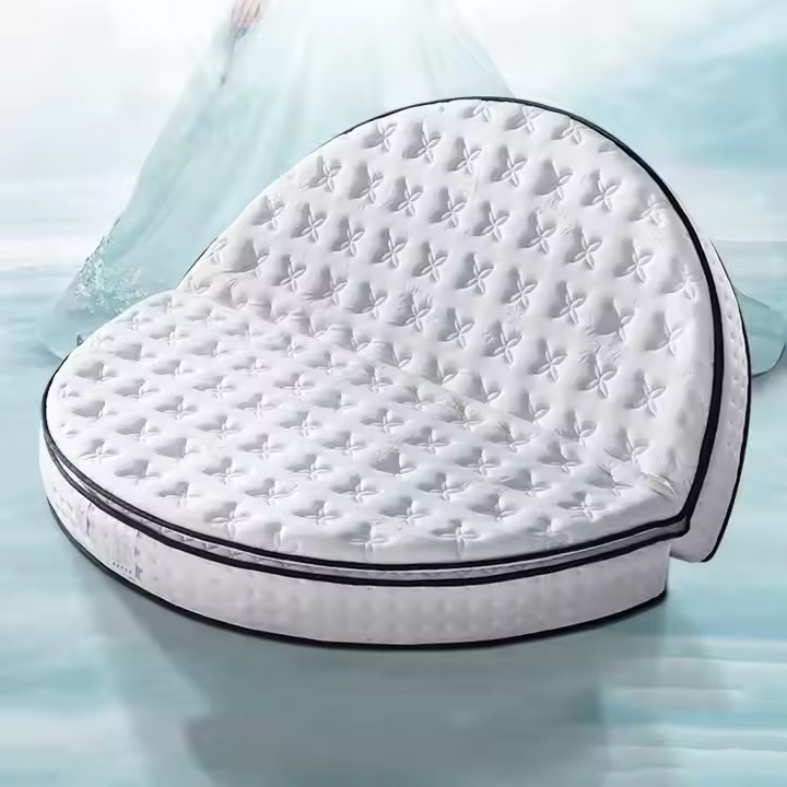 Luxury Knitted Fabric Pocketed Spring Foam king Hypo-allergenic Round Bed and Ma